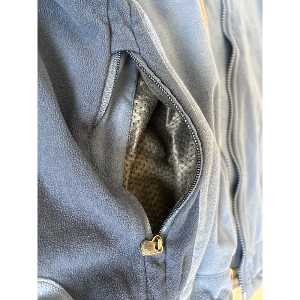 The North Face Mens Full Zip Fleece Jacket Blue Two Tone Mock Neck Medium - Picture 4 of 13